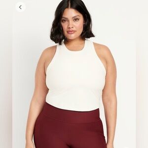 NWT Old Navy PowerSoft Racerback white athletic tank top